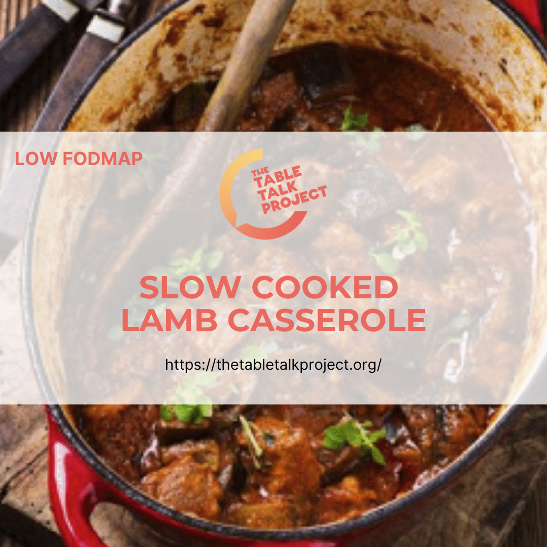 Low Fodmap Slow cooked lamb casserole The Table Talk Project