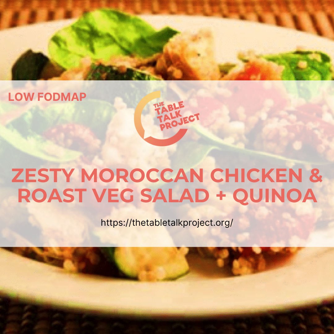 Low Fodmap Zesty moroccan chicken & roast vegetable salad The Table